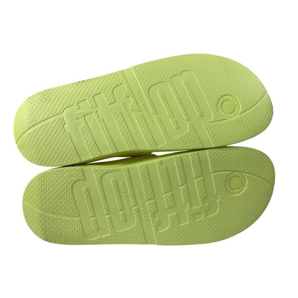 FitFlop Sandals Womens 11 IQushion Electric Yellow Flip Flop Slip-On Shoe Buckle - Picture 9 of 9